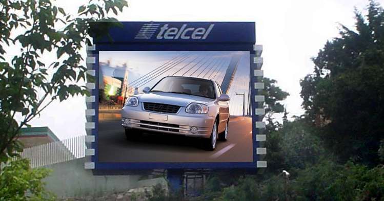 An early Telcel network screen in Mexico City