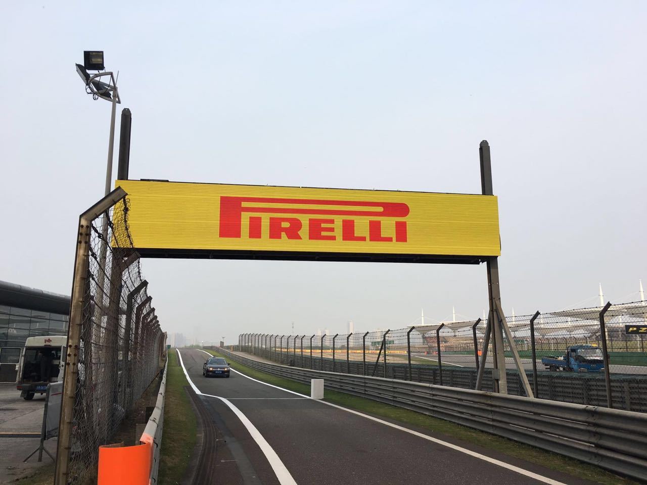 LED screen over a Formula 1 track