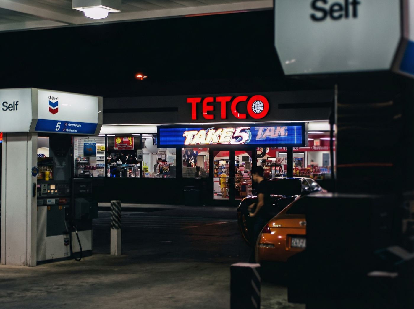 LED banner at a Tetco gas station in San Antonio